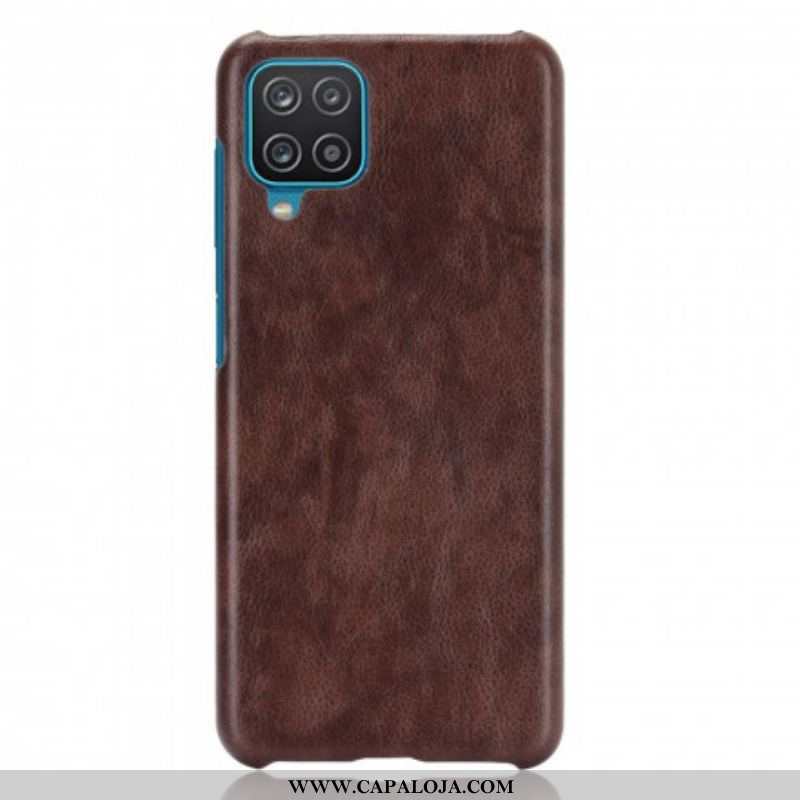 Capa Para Samsung Galaxy M12 / A12 Efeito Couro Lichia