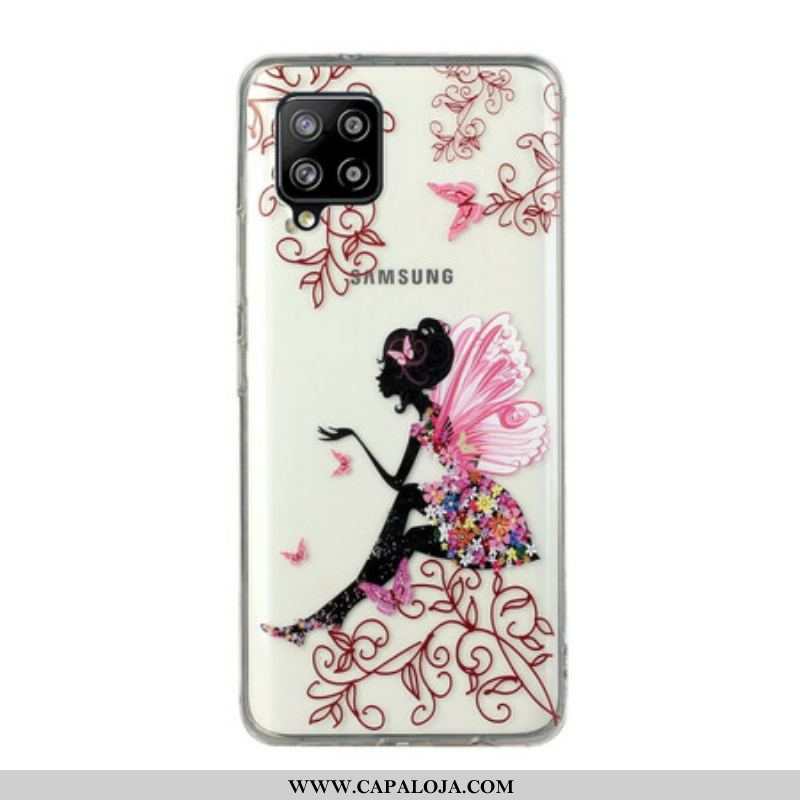 Capa Para Samsung Galaxy M12 / A12 Fada Das Flores Transparentes