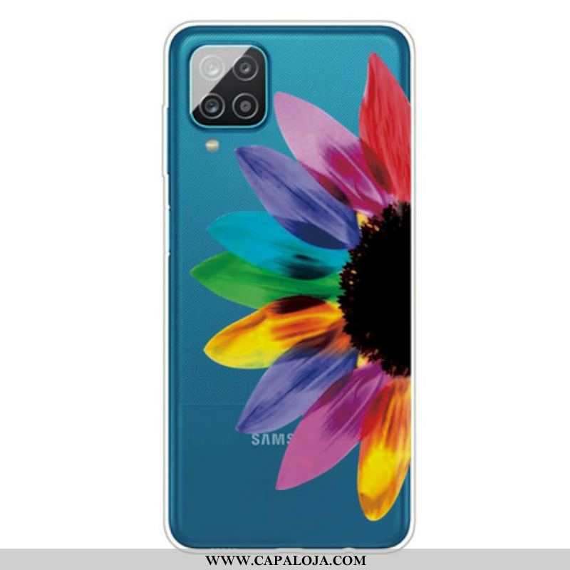 Capa Para Samsung Galaxy M12 / A12 Flor Colorida