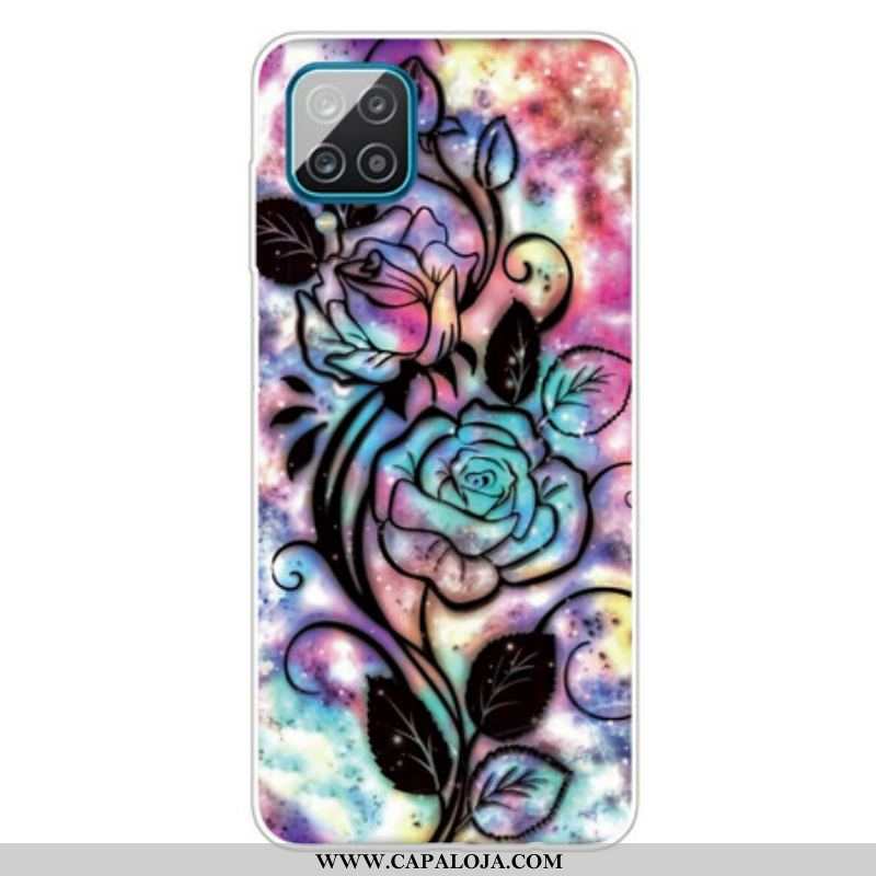 Capa Para Samsung Galaxy M12 / A12 Flor Gráfica