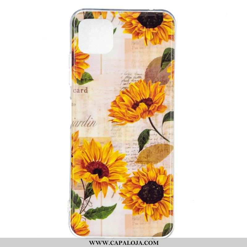 Capa Para Samsung Galaxy M12 / A12 Flores Fluorescentes