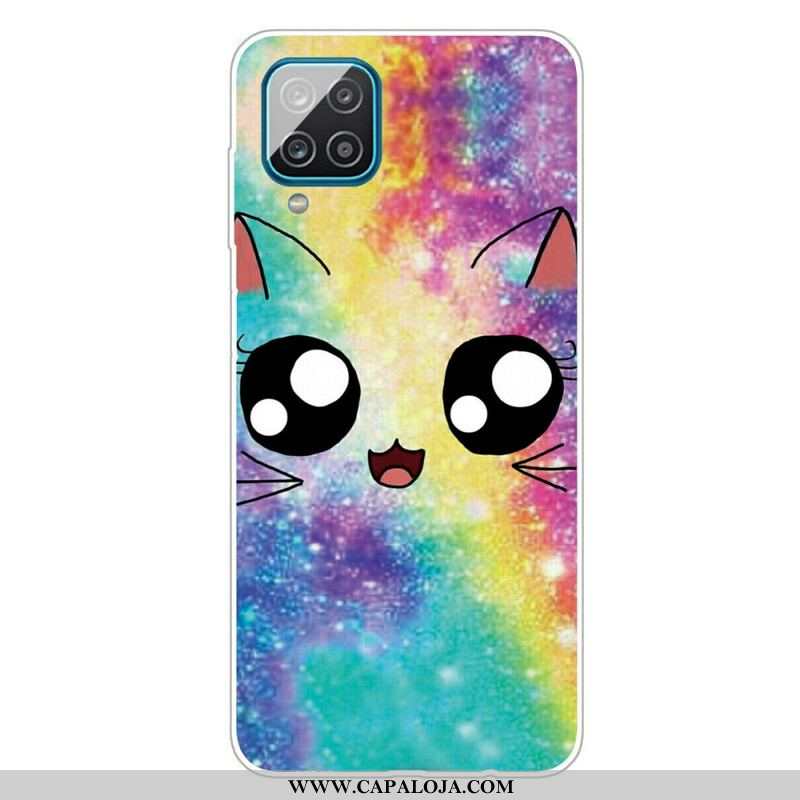 Capa Para Samsung Galaxy M12 / A12 Gato De Desenho Animado