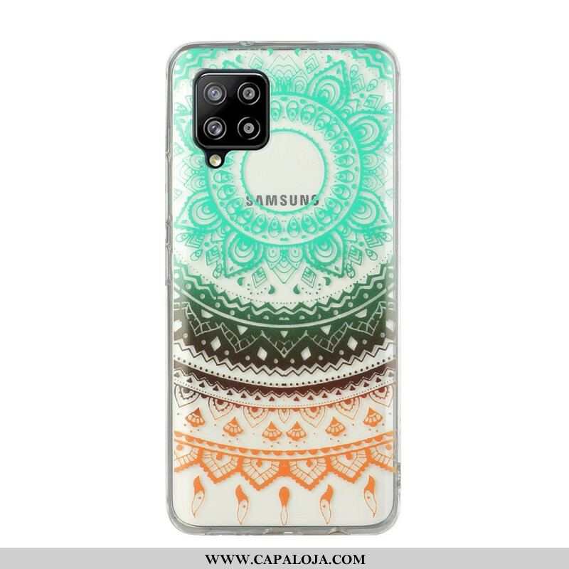 Capa Para Samsung Galaxy M12 / A12 Mandala De Flores Sem Costura