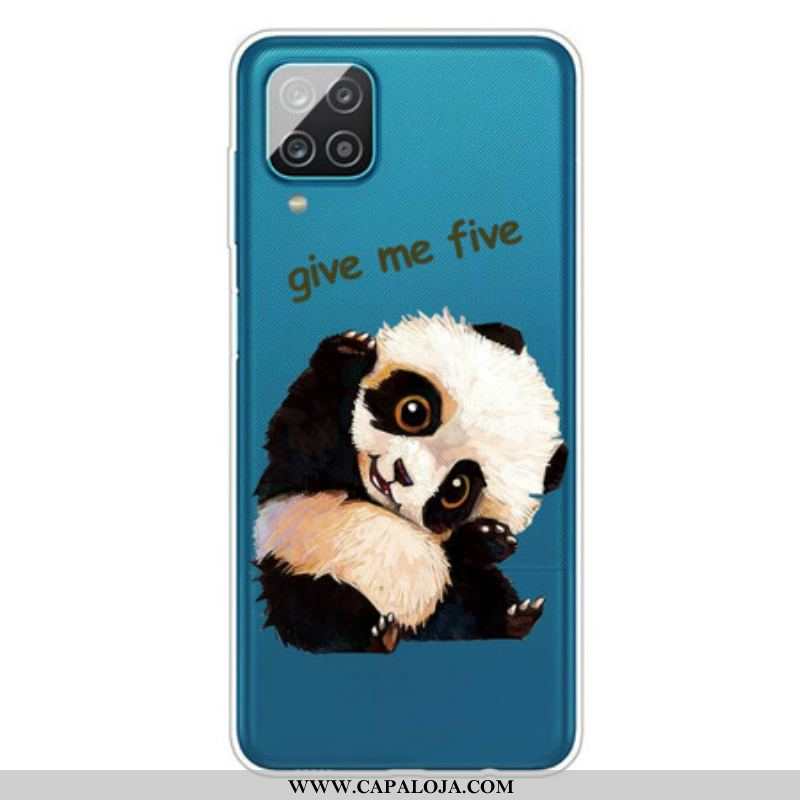 Capa Para Samsung Galaxy M12 / A12 Panda Sem Costura Dá-me Cinco