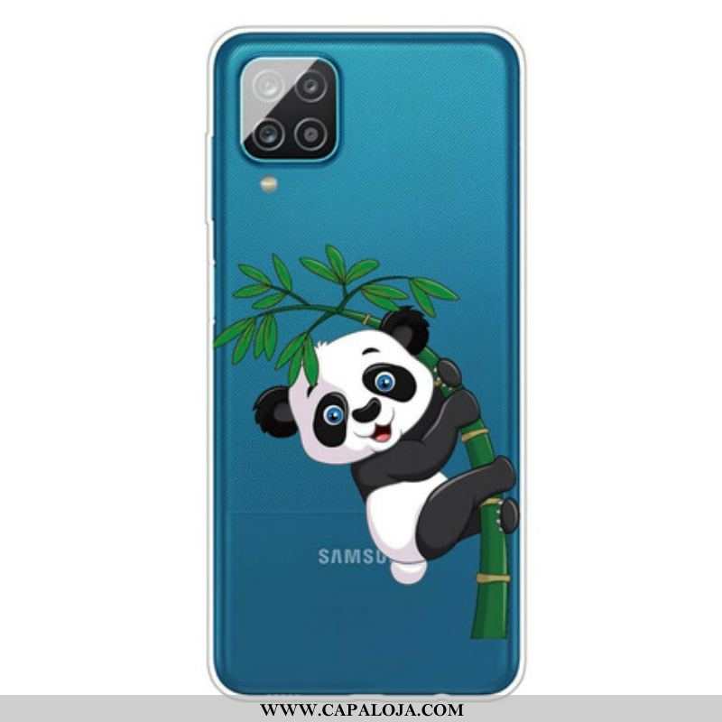 Capa Para Samsung Galaxy M12 / A12 Panda Sem Costura Em Bambu