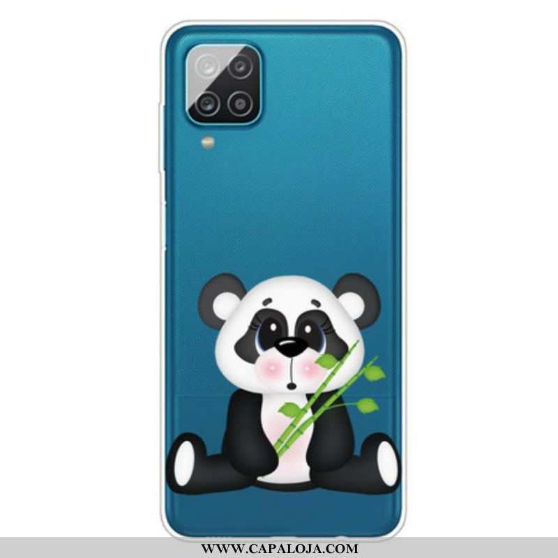 Capa Para Samsung Galaxy M12 / A12 Panda Triste Sem Costura