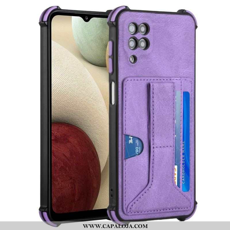 Capa Para Samsung Galaxy M12 / A12 Suporte De Couro E Porta-cartões