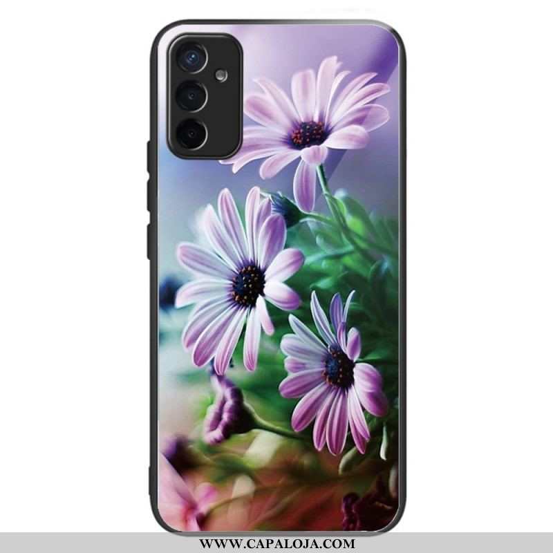 Capa Para Samsung Galaxy M13 Flores De Vidro Temperado