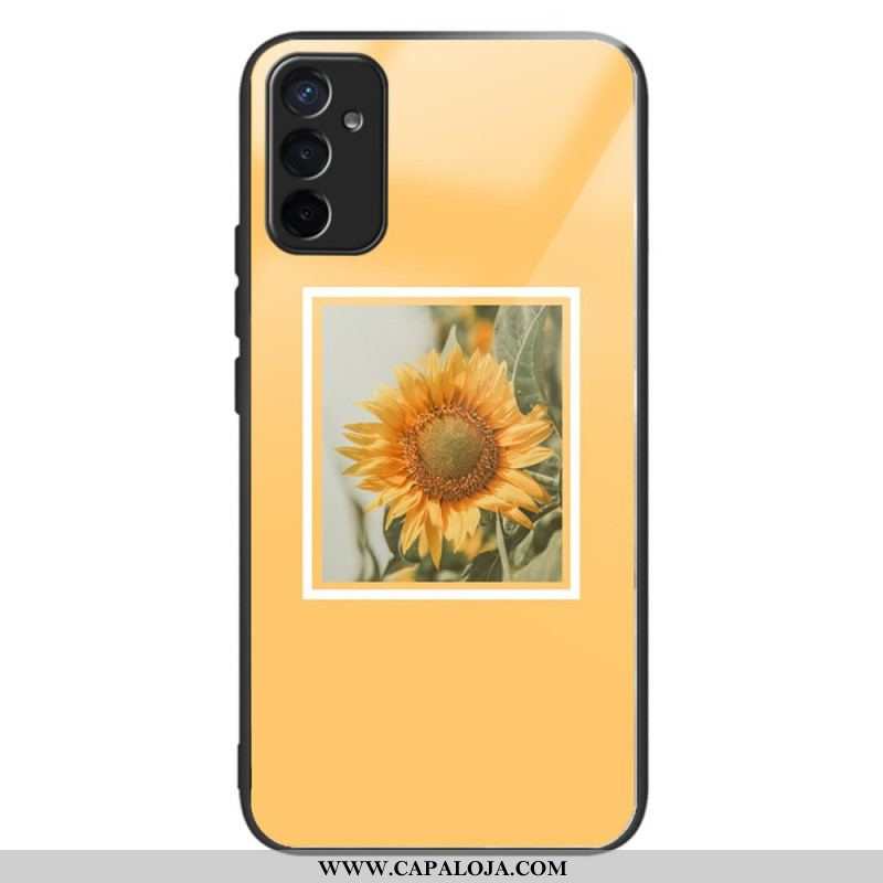 Capa Para Samsung Galaxy M13 Girassóis De Variação De Vidro Temperado