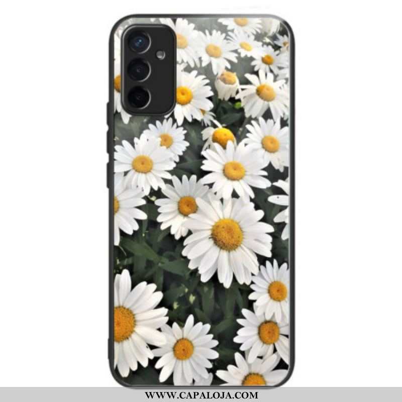 Capa Para Samsung Galaxy M13 Margaridas De Vidro Temperado