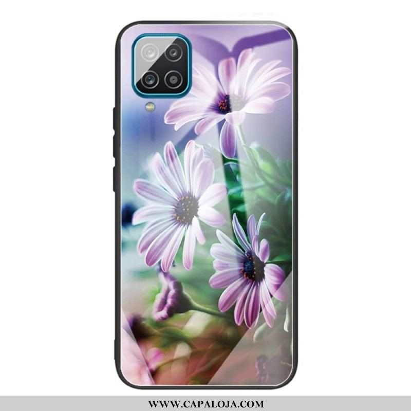 Capa Para Samsung Galaxy M32 Flores De Vidro Temperado