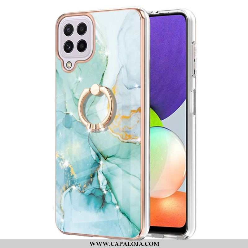 Capa Para Samsung Galaxy M32 Mármore Com Suporte De Anel