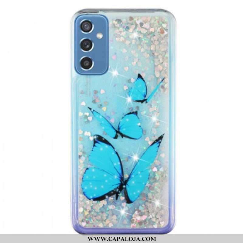 Capa Para Samsung Galaxy M52 5G Borboleta Safira