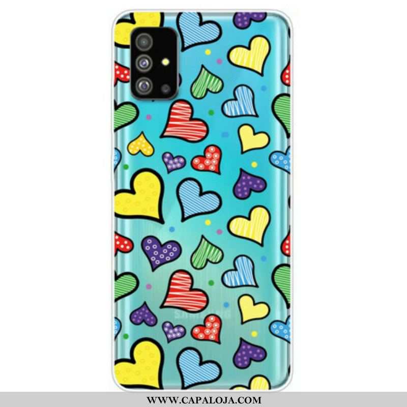 Capa Para Samsung Galaxy S20 Plus / S20 Plus 5G Corações Multicoloridos