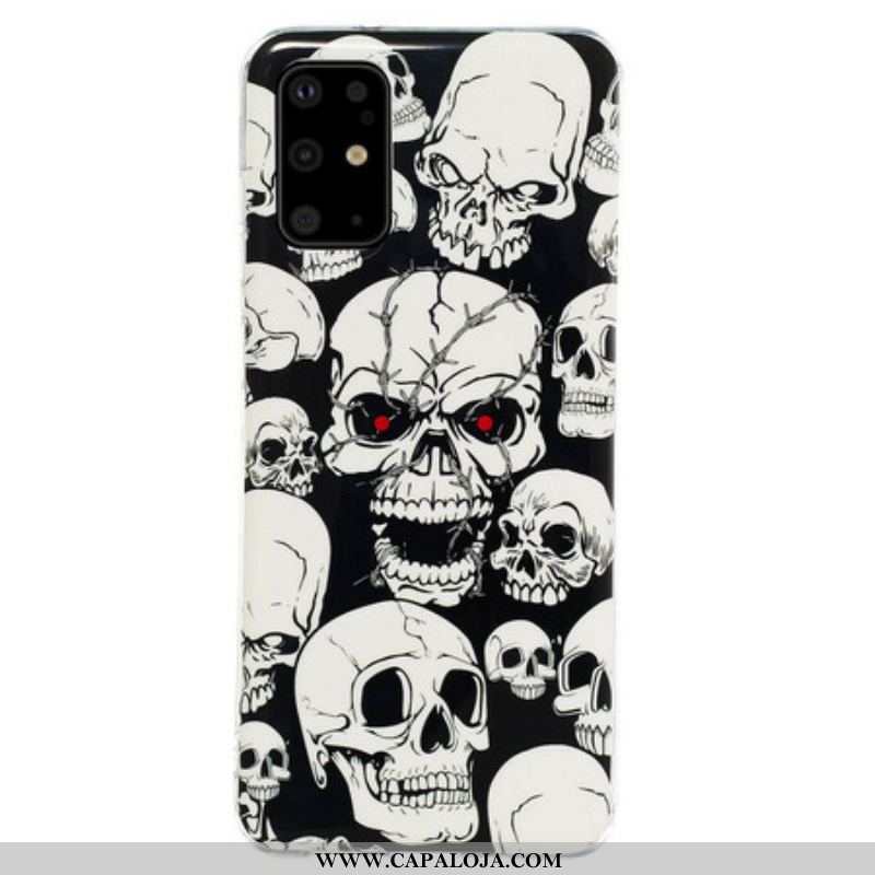 Capa Para Samsung Galaxy S20 Plus / S20 Plus 5G Crânios Fluorescentes