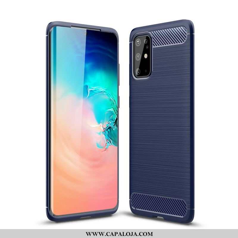 Capa Para Samsung Galaxy S20 Plus / S20 Plus 5G Fibra De Carbono Escovada