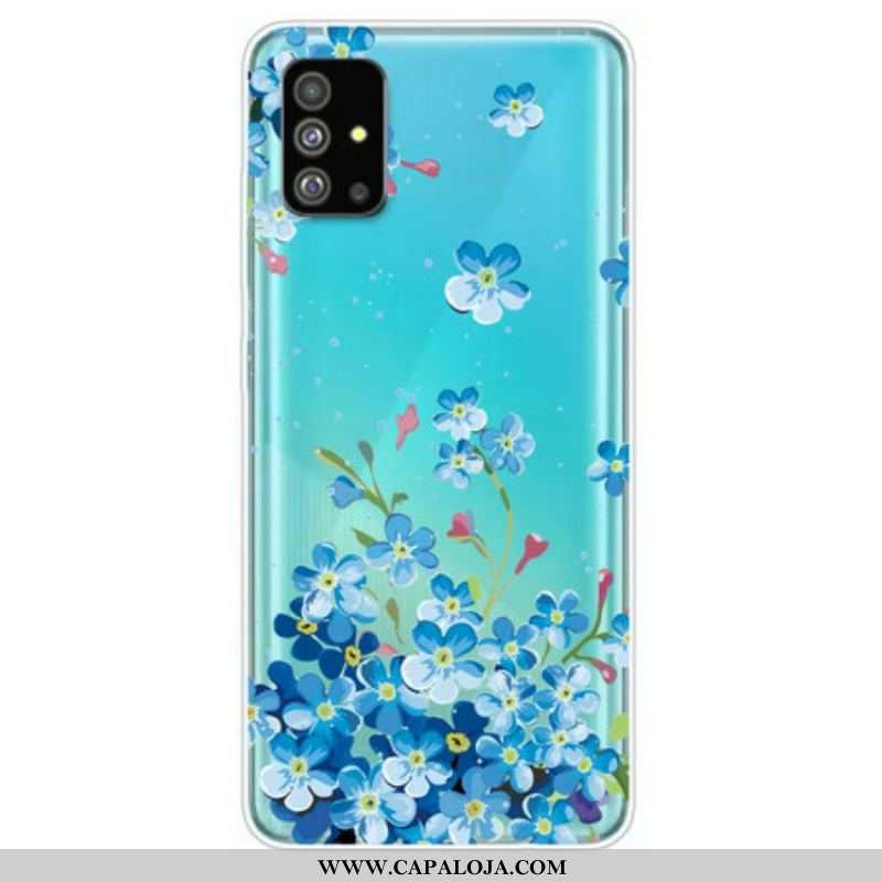 Capa Para Samsung Galaxy S20 Plus / S20 Plus 5G Flores Azuis