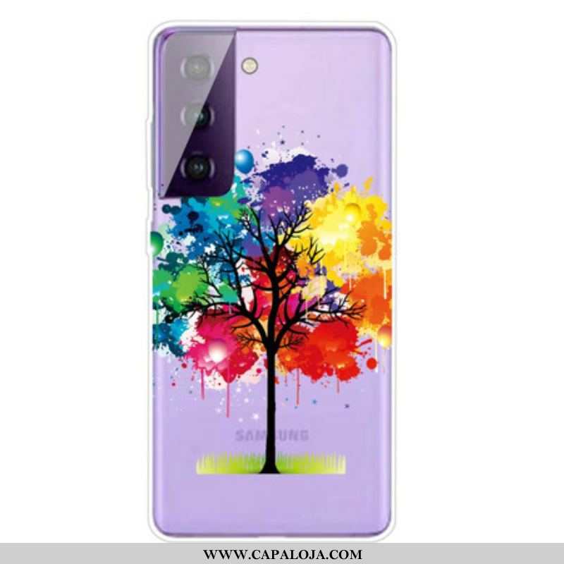 Capa Para Samsung Galaxy S21 5G Aquarela Árvore