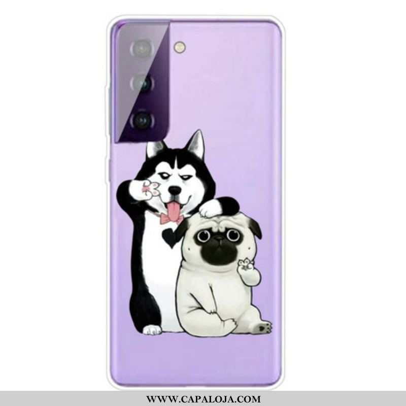 Capa Para Samsung Galaxy S21 5G Cachorros Engraçados