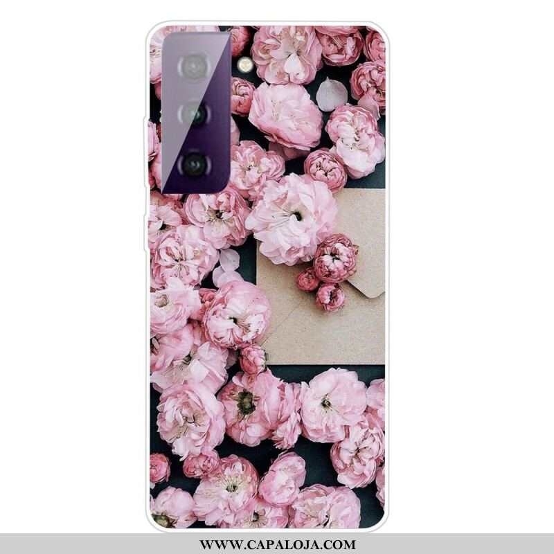 Capa Para Samsung Galaxy S21 5G Flores Intensas