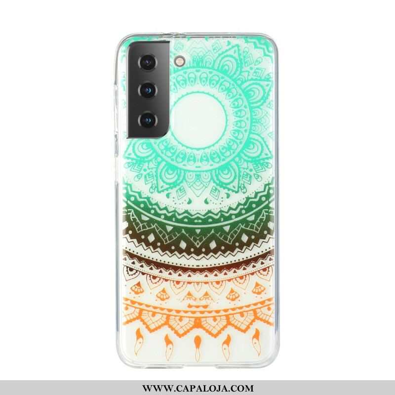 Capa Para Samsung Galaxy S21 5G Mandala De Flores Sem Costura