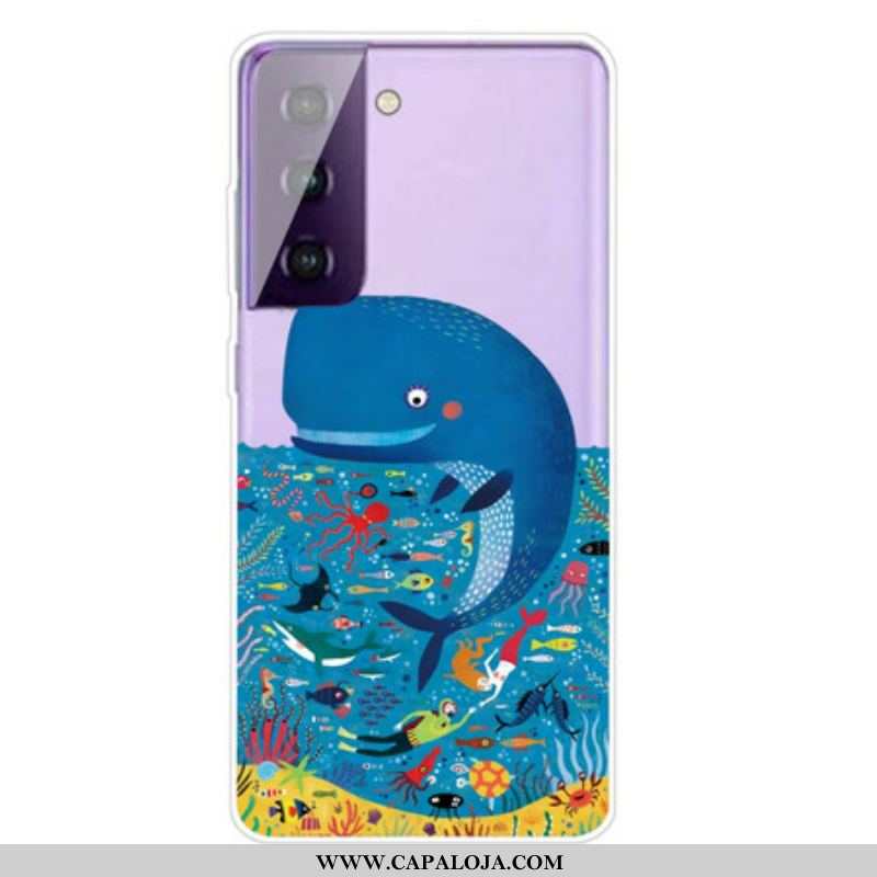 Capa Para Samsung Galaxy S21 5G Mundo Marinho