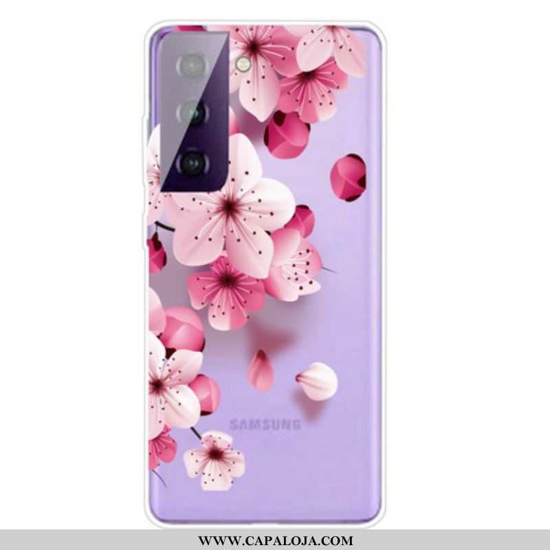 Capa Para Samsung Galaxy S21 5G Pequenas Flores Cor De Rosa