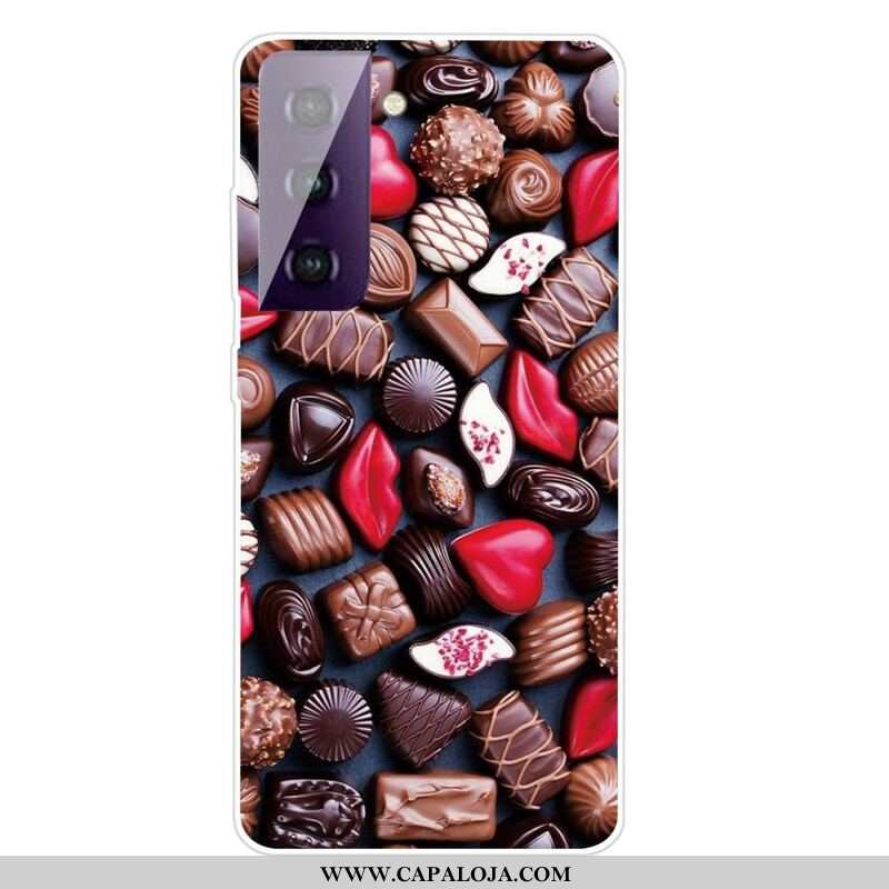 Capa Para Samsung Galaxy S21 FE Chocolate Flexível