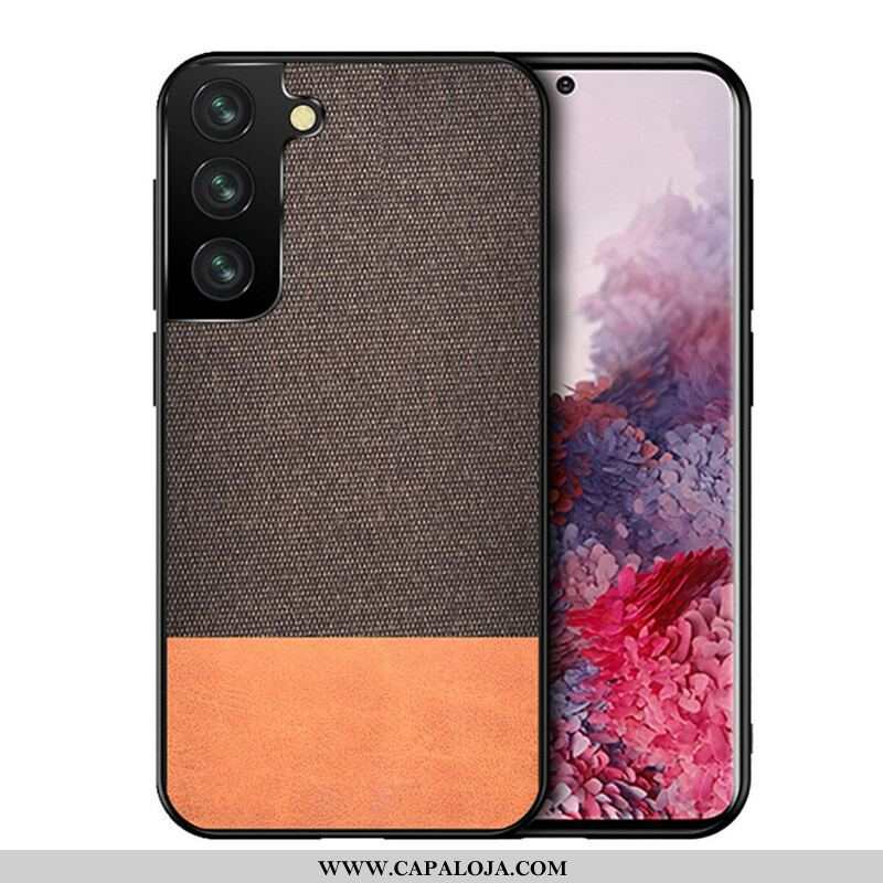 Capa Para Samsung Galaxy S21 FE Couro Sintético E Tecido