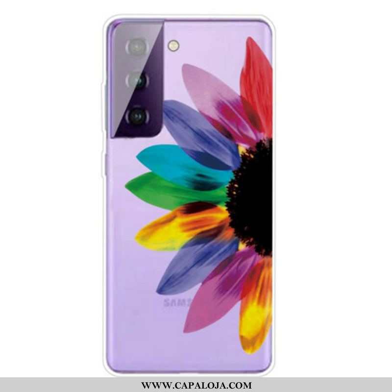 Capa Para Samsung Galaxy S21 FE Flor Colorida