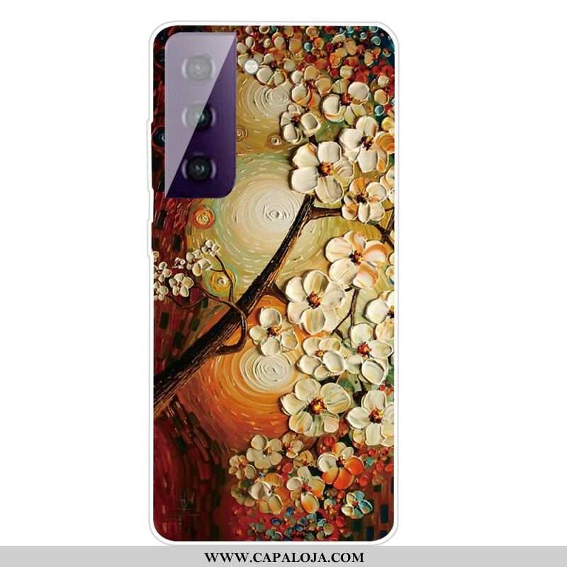 Capa Para Samsung Galaxy S21 FE Flores Flexíveis