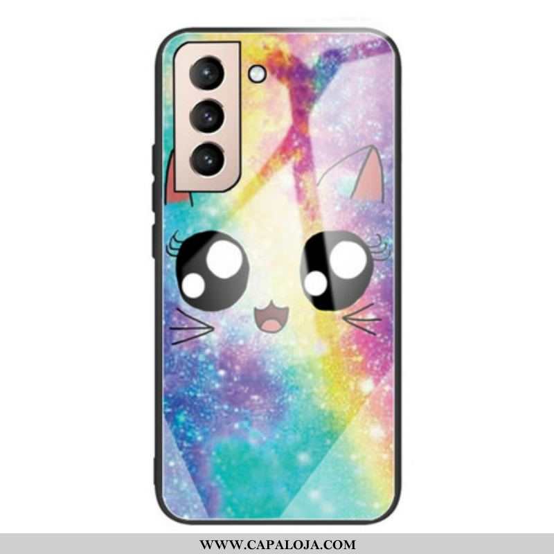 Capa Para Samsung Galaxy S21 FE Gato De Vidro Temperado