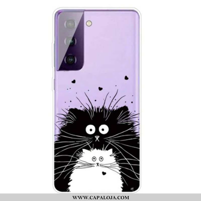 Capa Para Samsung Galaxy S21 FE Olha Os Gatos