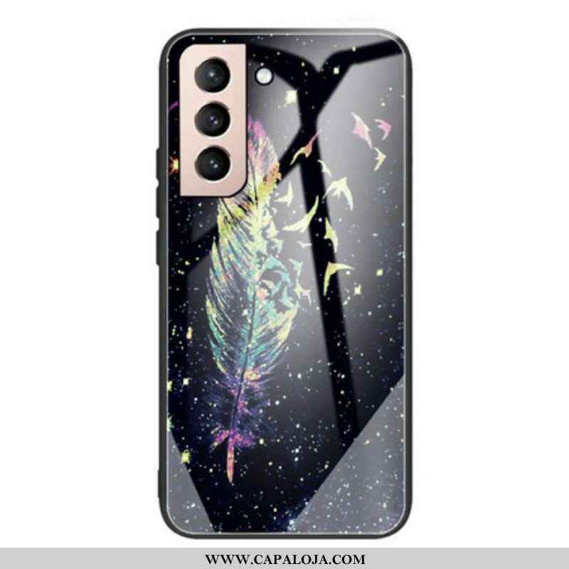 Capa Para Samsung Galaxy S21 FE Vidro Temperado De Penas