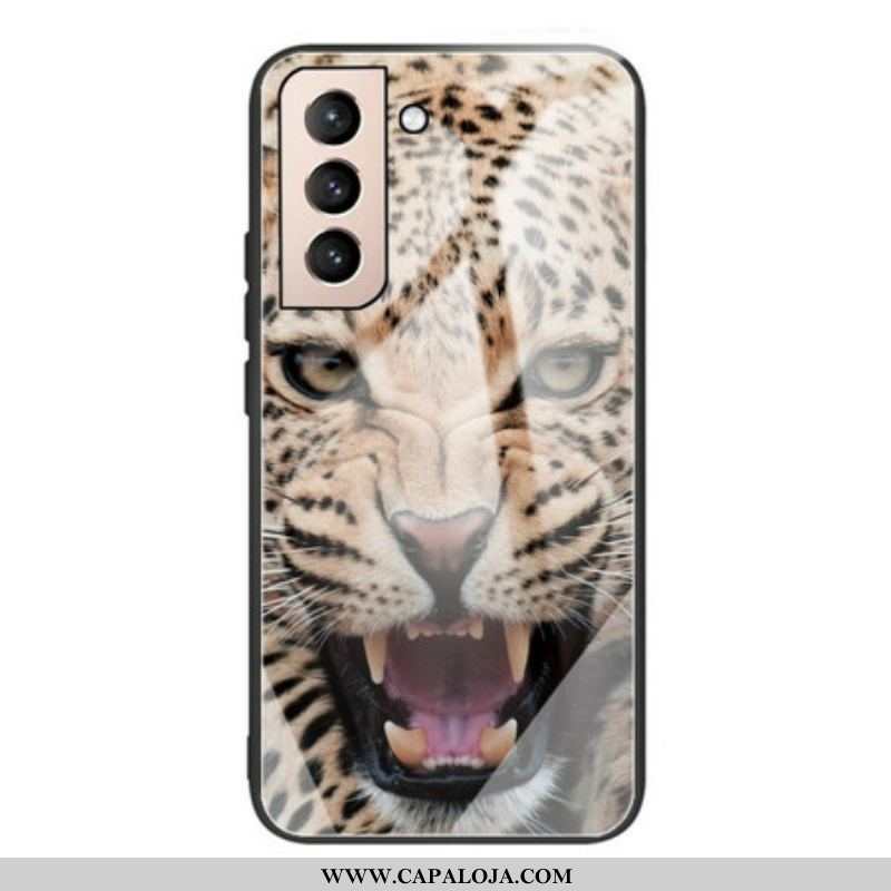 Capa Para Samsung Galaxy S21 FE Vidro Temperado Leopardo