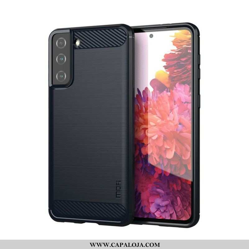 Capa Para Samsung Galaxy S21 Plus 5G Fibra De Carbono Escovada Mofi