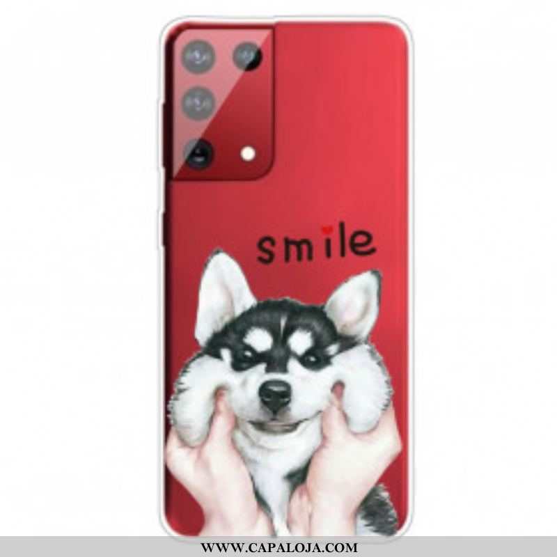 Capa Para Samsung Galaxy S21 Ultra 5G Cachorro Sorridente