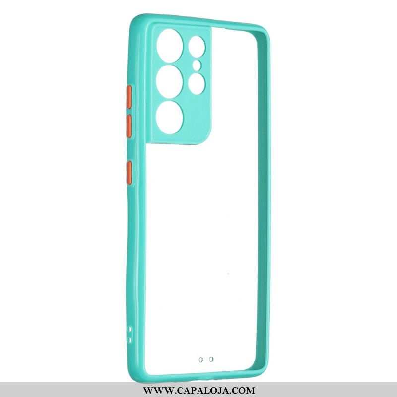 Capa Para Samsung Galaxy S21 Ultra 5G Contorno Colorido Sem Costura