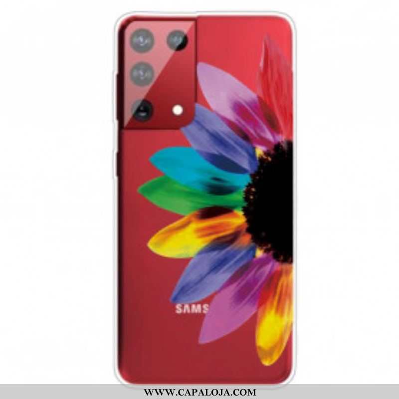 Capa Para Samsung Galaxy S21 Ultra 5G Flor Colorida