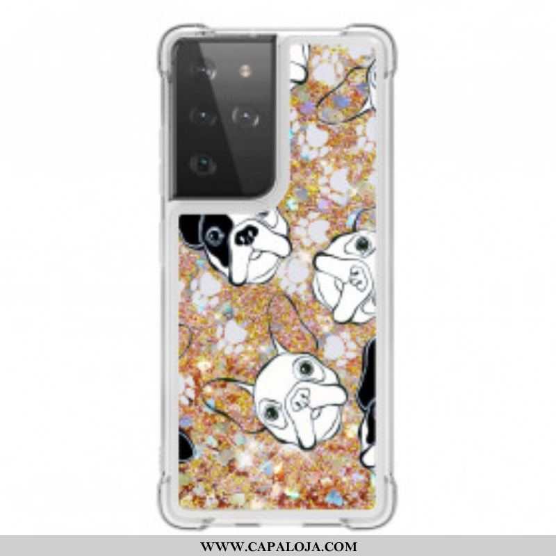 Capa Para Samsung Galaxy S21 Ultra 5G Mr Dog Lantejoulas