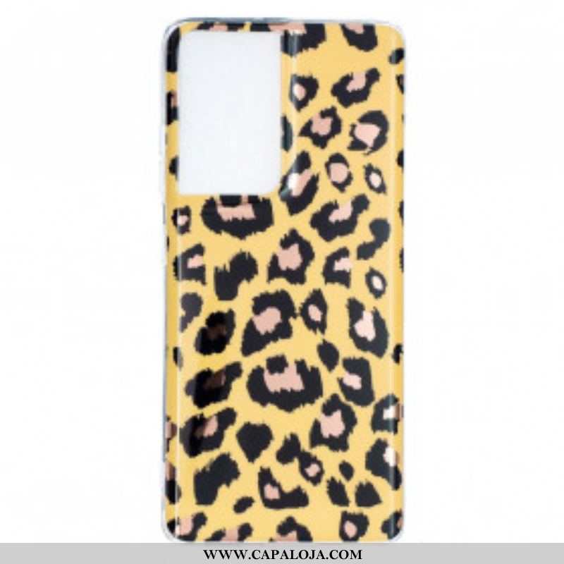 Capa Para Samsung Galaxy S21 Ultra 5G Mármore Estilo Leopardo