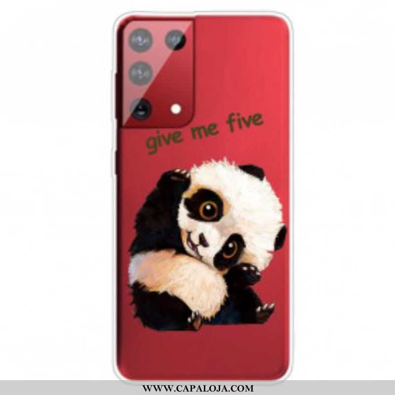 Capa Para Samsung Galaxy S21 Ultra 5G Panda Me Dê Cinco