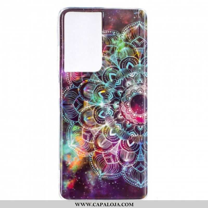 Capa Para Samsung Galaxy S21 Ultra 5G Série Floral Fluorescente