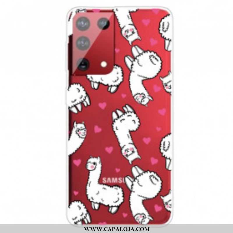 Capa Para Samsung Galaxy S21 Ultra 5G Top Lhamas