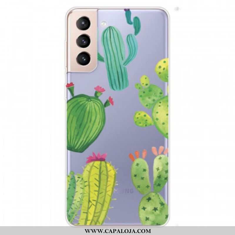 Capa Para Samsung Galaxy S22 5G Cactos Aquarela