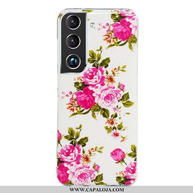 Capa Para Samsung Galaxy S22 5G Flores Da Liberdade Fluorescentes