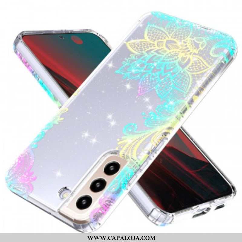 Capa Para Samsung Galaxy S22 5G Mandala De Silicone Flexível