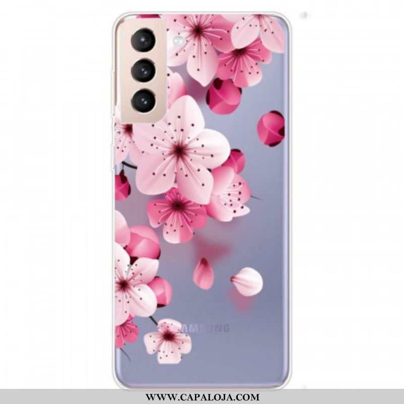 Capa Para Samsung Galaxy S22 5G Pequenas Flores Cor De Rosa