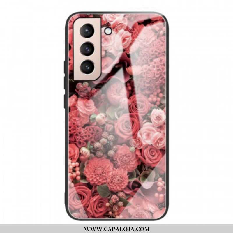 Capa Para Samsung Galaxy S22 5G Rose Flowers Vidro Temperado