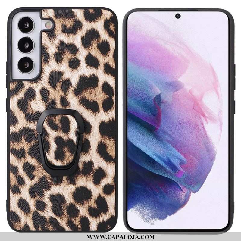 Capa Para Samsung Galaxy S22 5G Suporte De Anel Estilo Leopardo